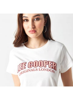 Lee Cooper Lee Cooper Typography Detail T-shirt with Short Sleeves  - Image 4