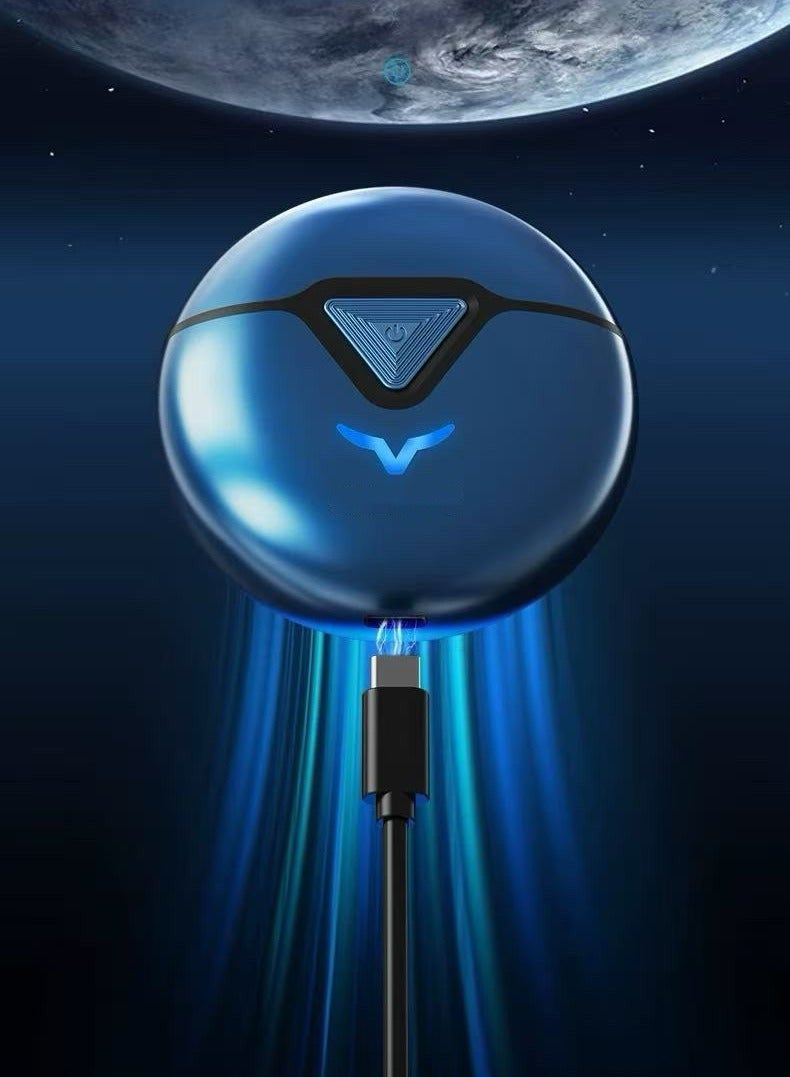 Mini Portable Electric Shaver Electric Razor for Men 2 Head Dust Cover with Mirror Travel Shaver Magnetic Shaving Head Dry Wet Close Shave USB Rechargeable Razor for Home, Office, Car(Bule) - Image 1