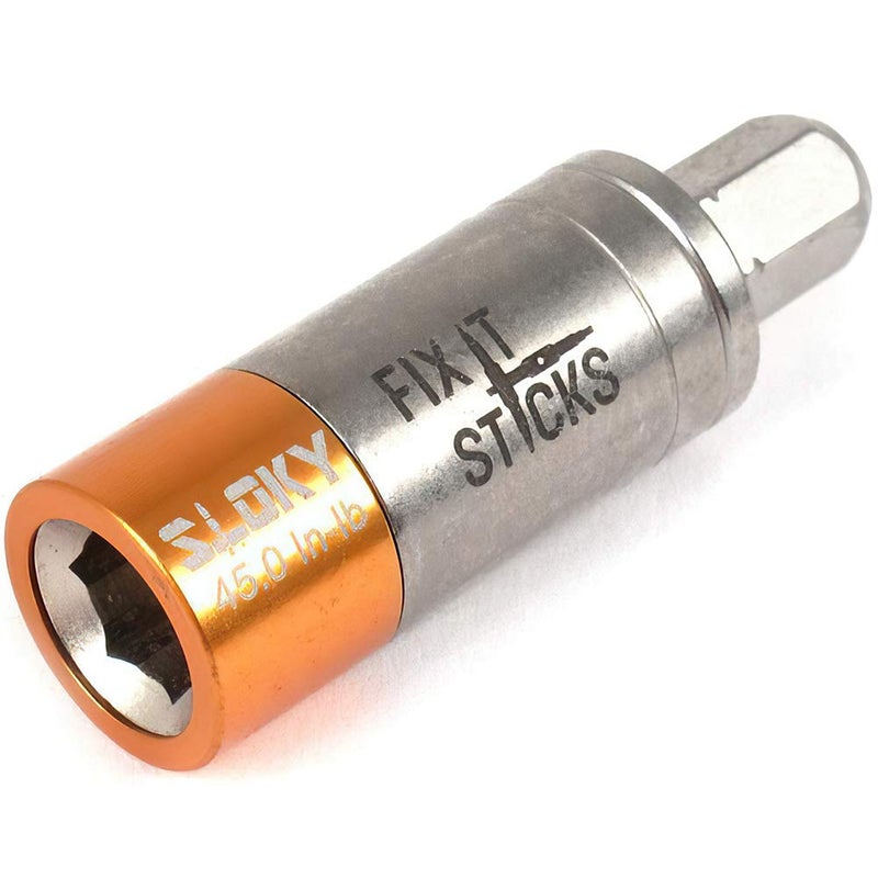 أدوات صيانة البنادق Fix It Sticks للصيد في الهواء الطلق قابلة للتعديل تناسب رأس 1/4 بوصة مفتاح T-Way محدد عزم صغير، 45 رطل-بوصة