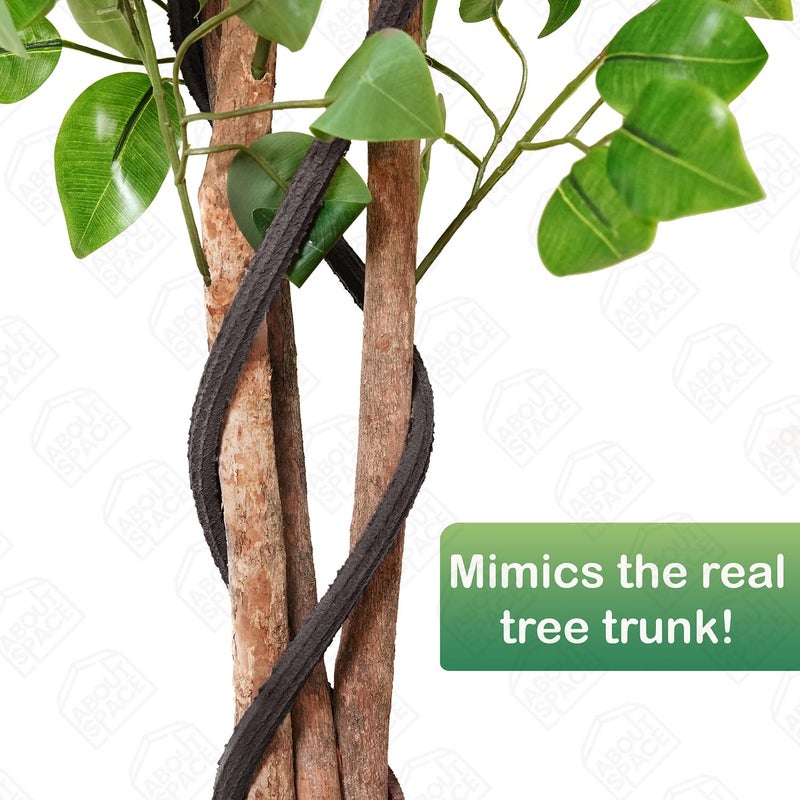 ABOUT SPACE 4 ft Ficus Tree Artificial Plant for Home Decor - Natural Looking Plant Decor Big Fake Ornamental Plants with Pot & 630 Leaves Lightweight Indoor Artificial Plants for Living Room, Office - Image 4