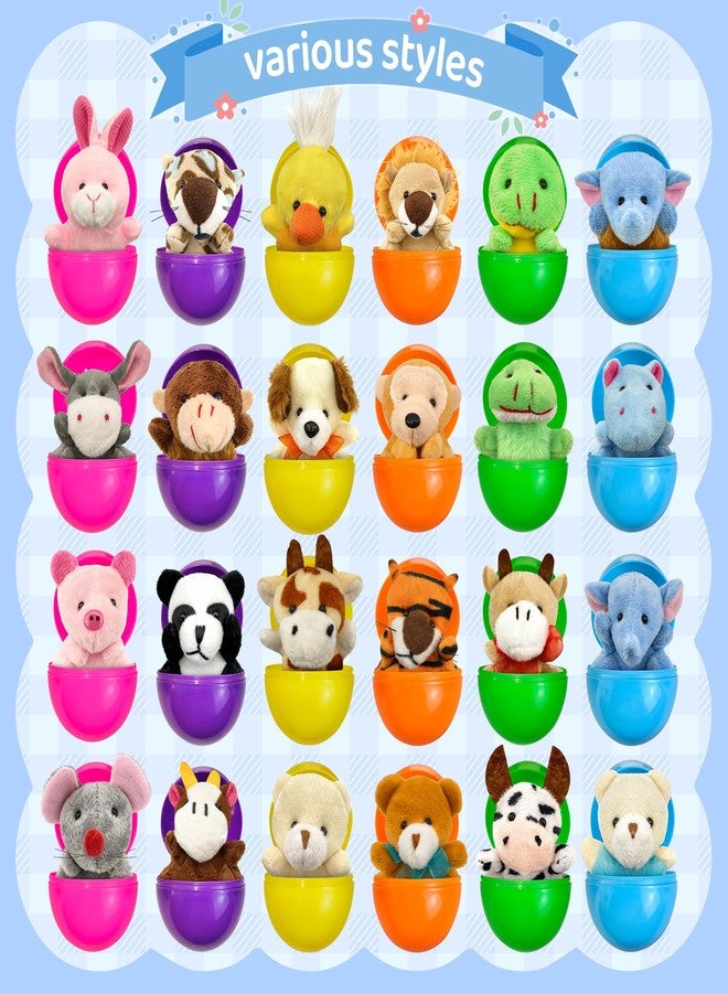 Abakuku 24 Pcs Filled Easter Eggs Plush Toy, 2.35in Bright Colorful Eggs Prefilled with Variety Plush Toy Easter Basket Stuffers Party Favors Gift Bags - Image 5