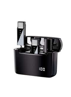 EqiEch EqiEch Wireless Lavalier Lapel Microphone, with Digital Display Charging Case, Noise Cancellation Lapel Wireless Mic for Youtubers, Video Recording, Live Stream, Compatible for Android & iPhone  - Image 2