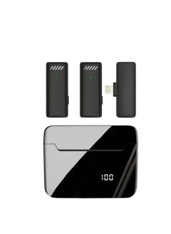 EqiEch EqiEch Wireless Lavalier Lapel Microphone, with Digital Display Charging Case, Noise Cancellation Lapel Wireless Mic for Youtubers, Video Recording, Live Stream, Compatible for Android & iPhone  - Image 3