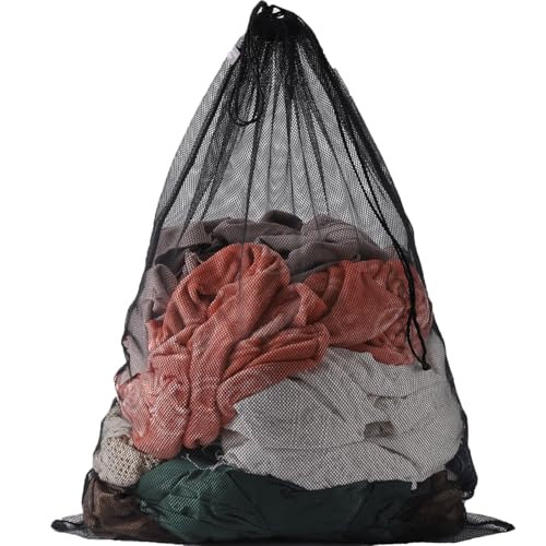 Kimmama Heavy Duty Coarse Mesh Drawsting Laundry Bag, 24'' x 36'' Super Sturdy Draw String Bag,Jumbo Net Cord Bag for Factories,College,Dorm,Travel,Outdoor,Storage - Image 1