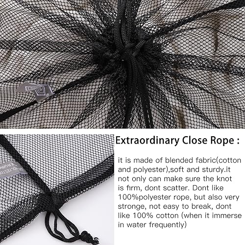 Kimmama Heavy Duty Coarse Mesh Drawsting Laundry Bag, 24'' x 36'' Super Sturdy Draw String Bag,Jumbo Net Cord Bag for Factories,College,Dorm,Travel,Outdoor,Storage - Image 4