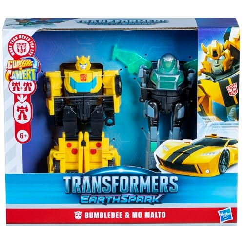 TRANSFORMERS شخصيات أكشن من Transformers EarthSpark CyberCombiner - بامبلبي ومو مالطو - ألعاب تفاعلية للأولاد والبنات من عمر 6 سنوات وما فوق - Image 5