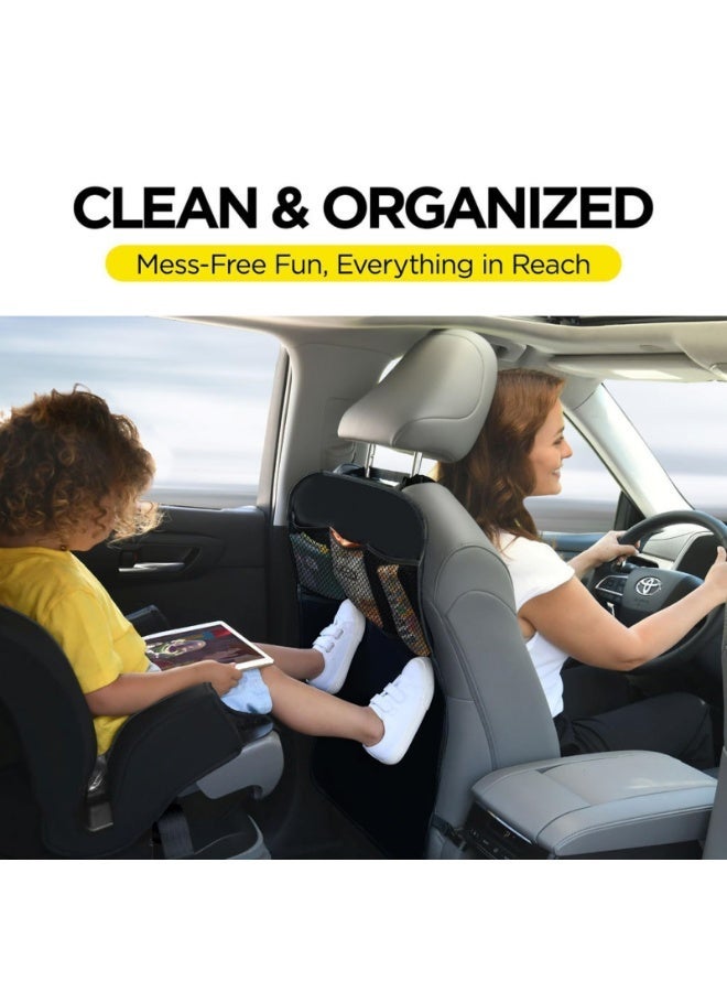 jaexest 2-Pack Extra Large Car Backseat Protector – Waterproof Kick Mats with Storage Organizer, Universal Fit for SUVs & Family Cars – Kids Seat Cover for Cleanliness & Protection - Image 4