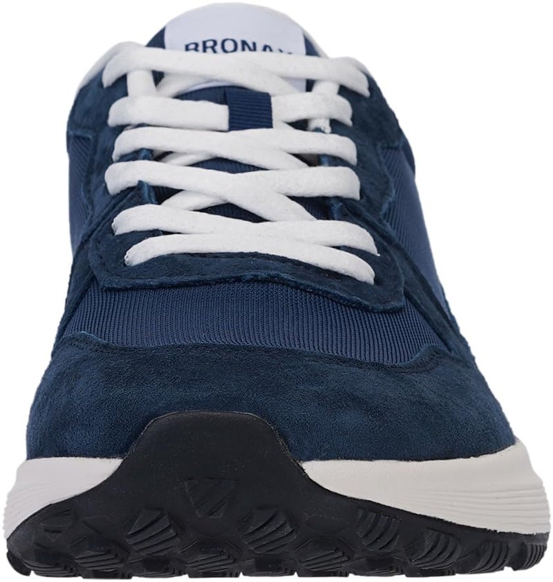 BRONAX Wide Toe Box Tennis Shoes for Women Size 10w Athletic Gym Outdoor Sports Width Road Running Sneakers Female Lady Suede Mesh Lightweight Casual Dark Blue 42 - Image 4