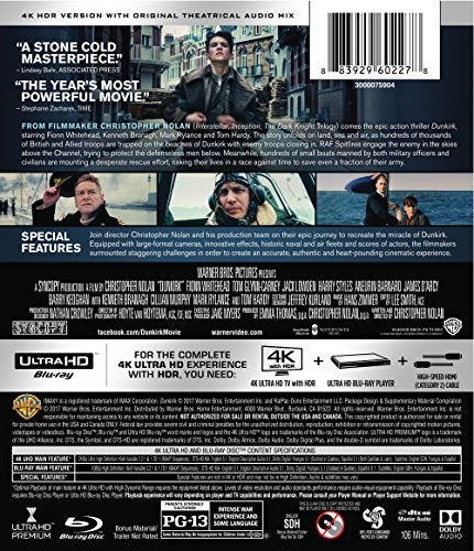 Warner Home Video Dunkirk 4K Ultra HD Bluray - Image 3