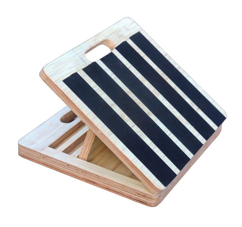 Homecute Wooden Slant Board, Calf Stretch Adjustable Incline Board Portable Non-slip stretching Board, 3 positions Workout Board for Pain Relief from Plantar Fasciitis Tendinitis and More. - Image 1