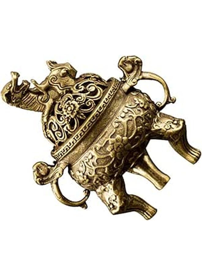 Antique Brass Incense Burner Censer for Home Fragrance Study Room and Meditation Decor - Image 1