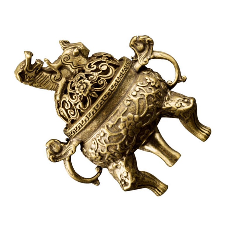 Antique Brass Incense Burner Censer for Home Fragrance Study Room and Meditation Decor - Image 2