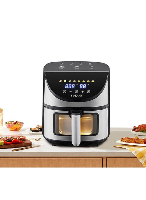 Air Fryer 8-in-1 Multifunction With 7L Capacity with Clear Window and Internal Light For Frying, Grilling, Broiling, Roasting, and Baking 7L 1700W SK-10031 Black