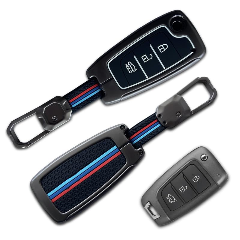 NEODRIFT 'KeyShield' Car Key Cover for Hyundai Verna (Shape 4, 03 Buttons) (Durable, Stylish, and 360° Protection) - Image 1