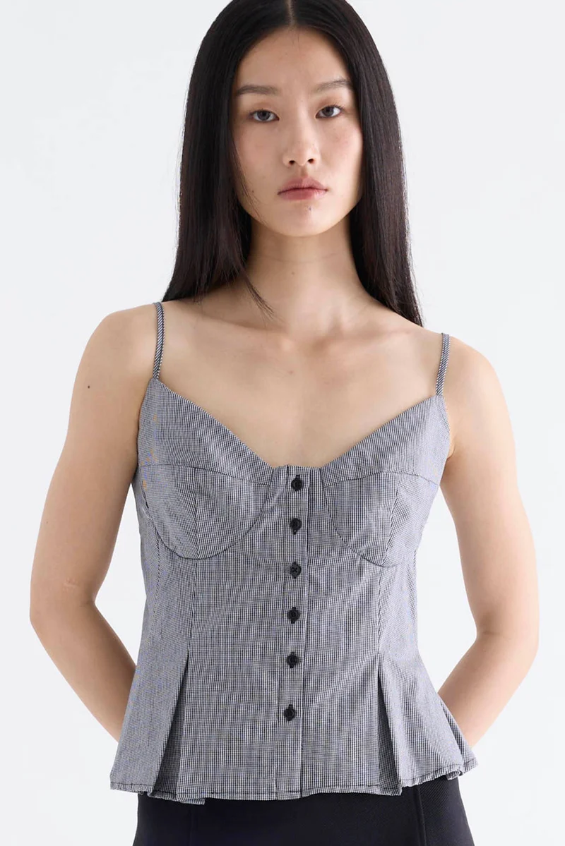 ذا اديتورز ماركت Kara Pleated Bustier Top
