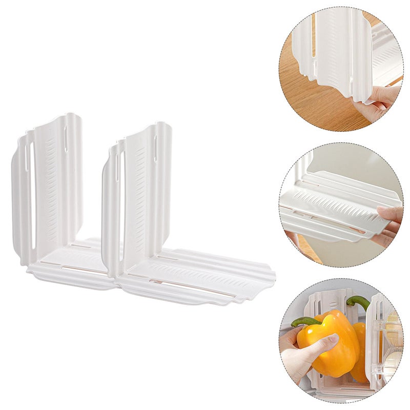 2pcs Multifunctional Flexible Partition Board Storage Dividers (White) - Image 2