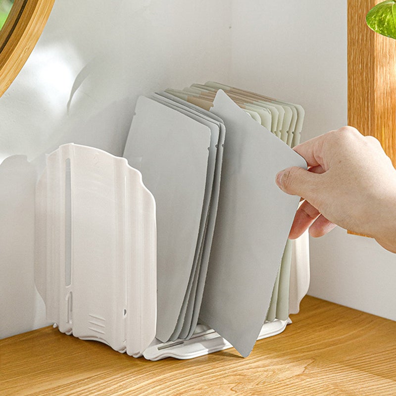 2pcs Multifunctional Flexible Partition Board Storage Dividers (White) - Image 4