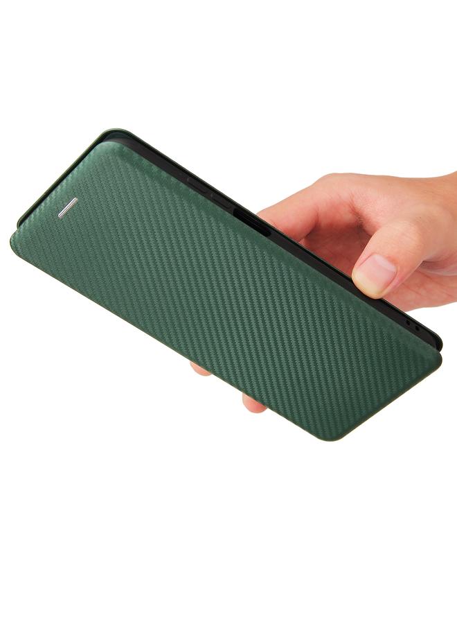 اس-توب جراب لهاتف Nokia X10 مصنوع من ألياف الكربون بتصميم أفقي قابل للطي مصنوع من مادة TPU + PC + جلد PU مع فتحة للبطاقات - Image 3