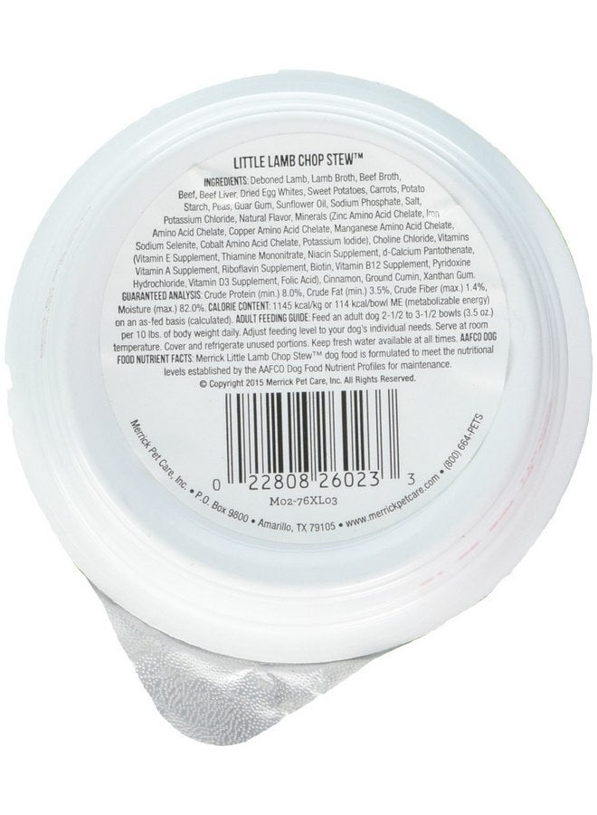 Merrick Lil's Plates 3.5-Oz Grain Free Wet Food for Small Breed Dogs12 Cans - Little Lamb Chop Stew - Image 2