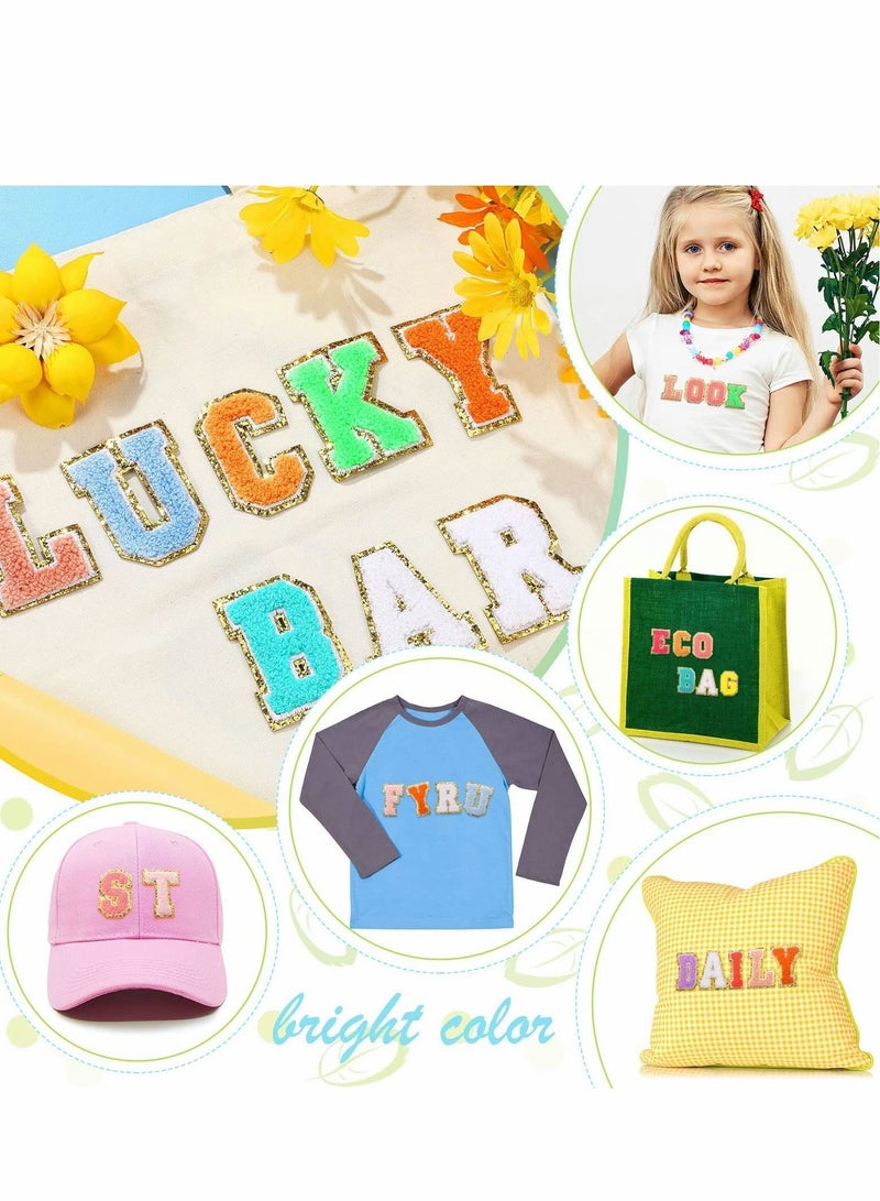 Patches for Clothing, Letter Patches, 26 Pcs Chenille Iron on A-Z Alphabet DIY Supplies - Image 4