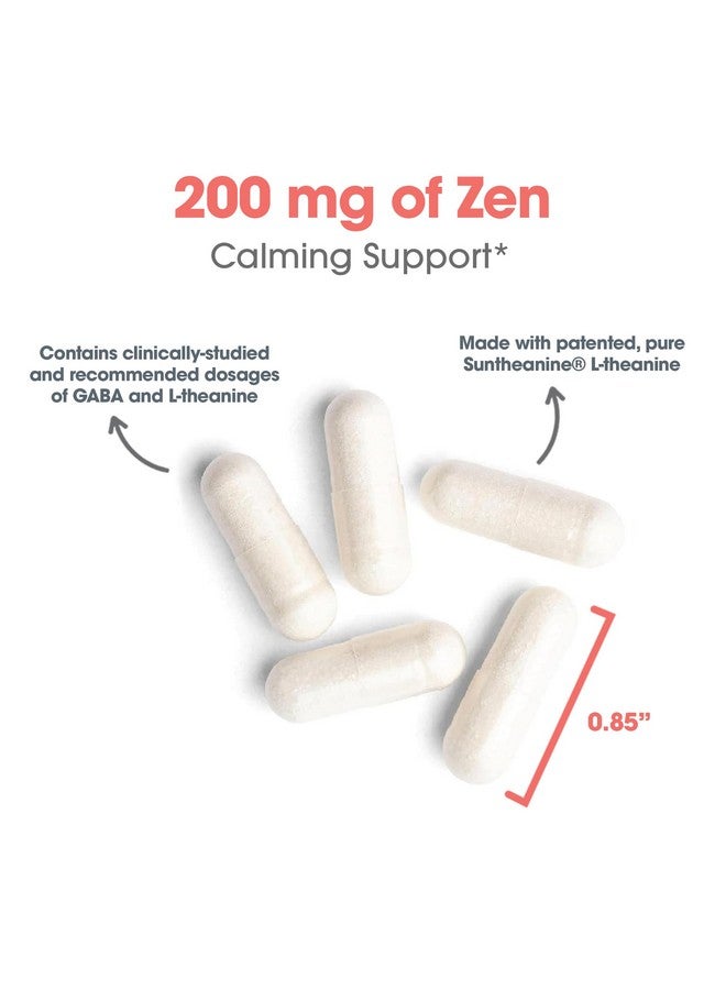 Allergy Research Group 200 mg of Zen - GABA L-Theanine Supplement, Natural Calm, Sleep & Relax Support for Women & Men, Take Day or Night for Relaxation & Calm Energy - 60 Vegetarian Capsules - Image 5