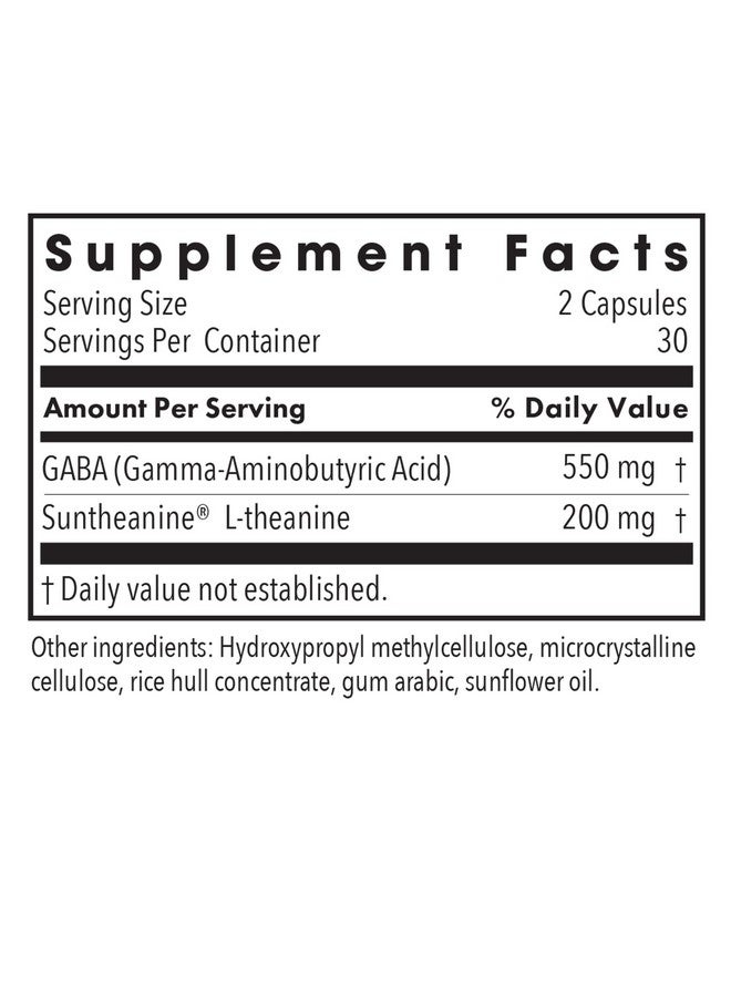 Allergy Research Group 200 mg of Zen - GABA L-Theanine Supplement, Natural Calm, Sleep & Relax Support for Women & Men, Take Day or Night for Relaxation & Calm Energy - 60 Vegetarian Capsules - Image 3