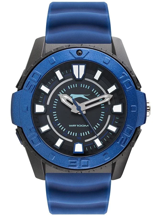 Slazenger Slazenger Men's Quartz Movement Watch, Multi Function Display and Silicone Strap - SL.9.6573.2.03, Blue