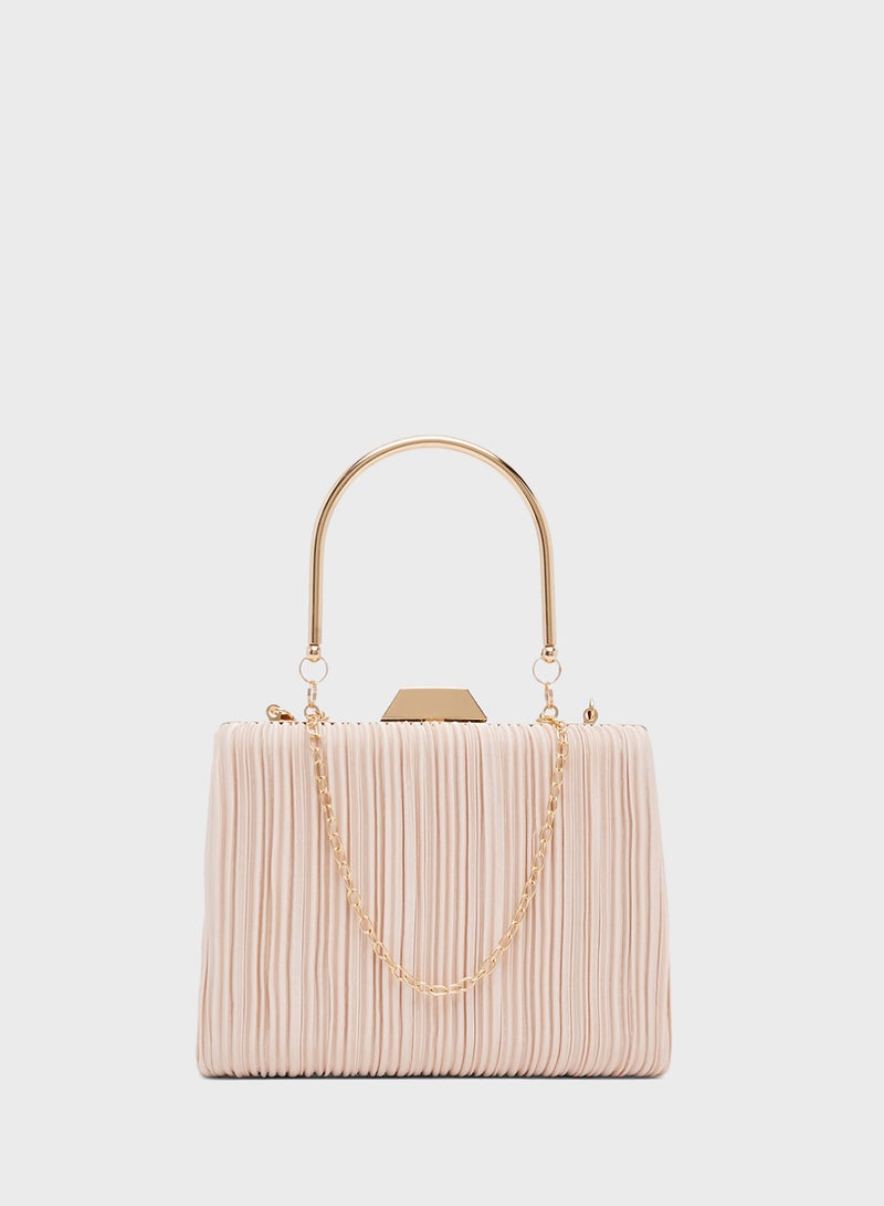 Khizana White Structured Handle Bag - Image 1