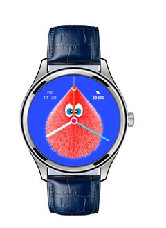 Hommtel GT5 Ultrathin Smartwatch - Silver Dial Edition with Navy Blue Strap, 1.53" AMOLED Display, NFC, AI Voice Assistant, and Multi-Sport Modes  - Image 1