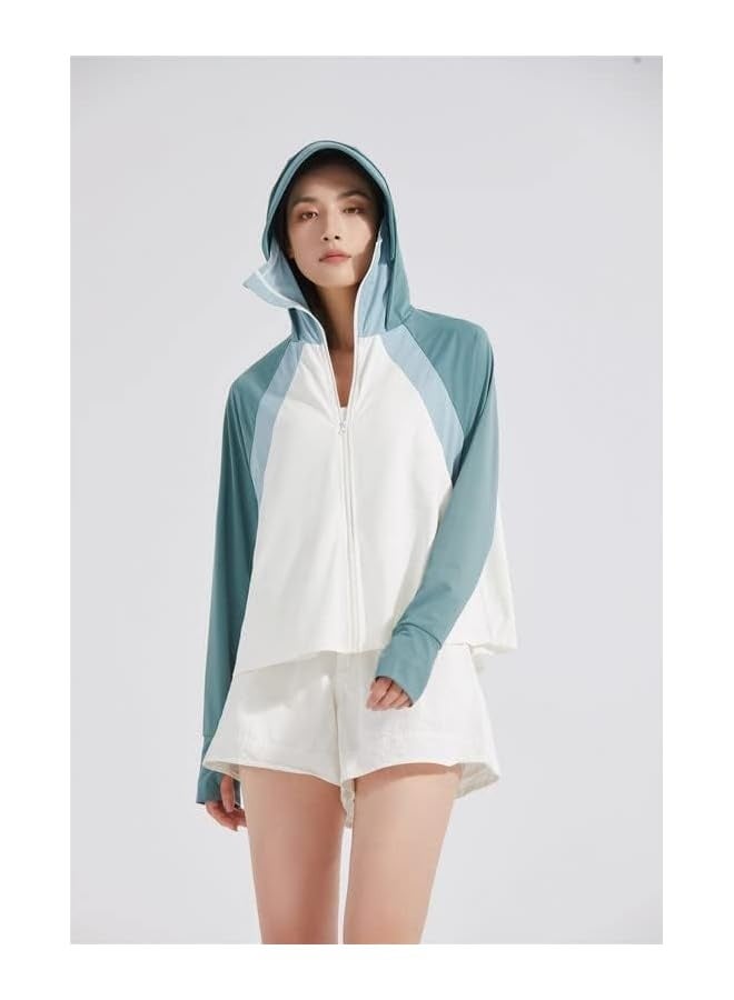 Women's UV Protection Jacket Hoodie with Face Mask, Long Sleeve, UPF 50+ for Fishing and Hunting - Image 5