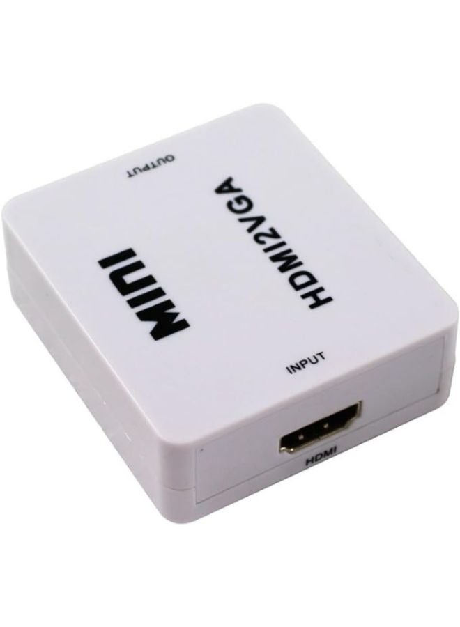 Mini HDMI to VGA Converter 1080P Audio Video Signal Output HDMI2VGA Converter for PS3 XBOX360 Blu-ray DVD Set-top Boxes PC Laptop to HDTV Projector - Image 4