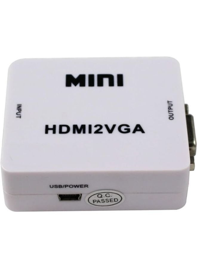 Mini HDMI to VGA Converter 1080P Audio Video Signal Output HDMI2VGA Converter for PS3 XBOX360 Blu-ray DVD Set-top Boxes PC Laptop to HDTV Projector - Image 5