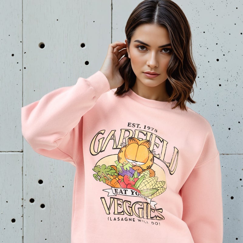 SP Characters Garfield Print Crew Neck Sweatshirt - Image 4