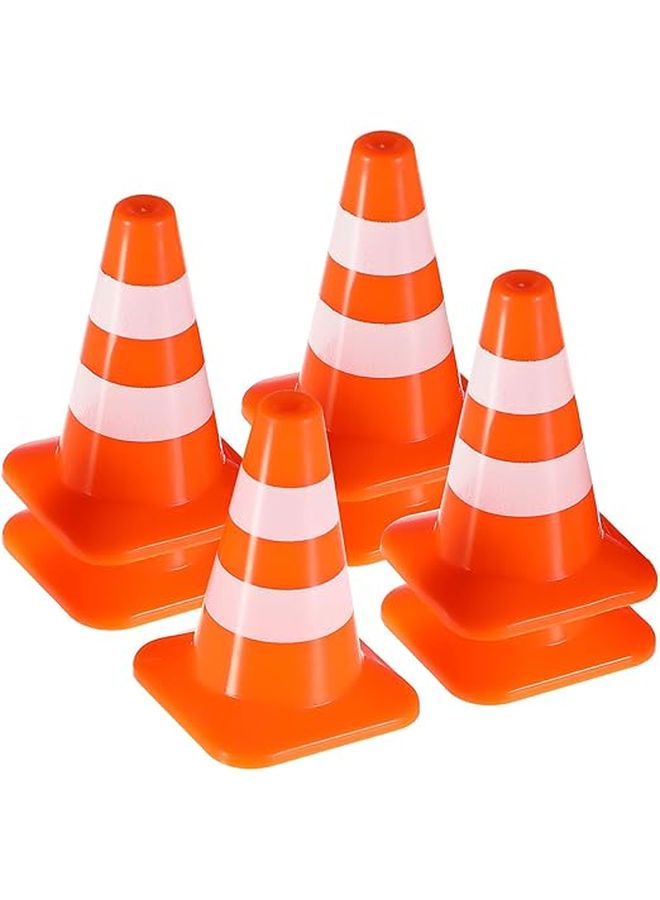 14 Pcs Mini Traffic Cones Orange 2.50X1.50X1.50CM Toy Roadblock - Image 1