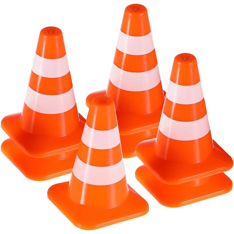 14 Pcs Mini Traffic Cones Orange 2.50X1.50X1.50CM Toy Roadblock - Image 2