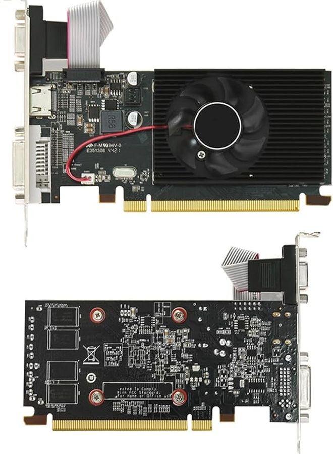 Low Profile DDR3 64Bit 2GB Graphics Card With Cooling Fan For Office Home PC - Image 5