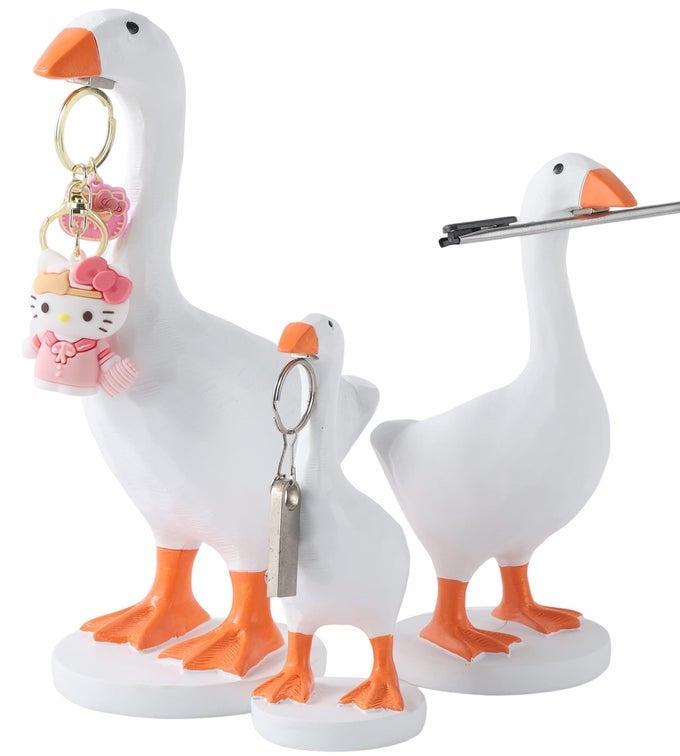 MAGNETIC GOOSE KEY HOLDER CUTE HOME DECOR KAWAII ROOM OFFICE TABLE DESK DECOR AESTHETIC FUNNY BEDROOM DECOR HOUSEWARMING GIFTS FOR WOMEN MEN1 PACK LARGE