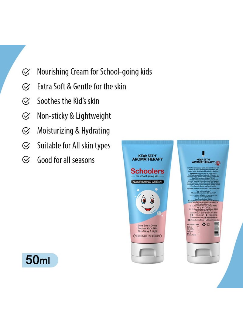 KEYA SETH AROMATHERAPY, DEVICE OF DROP Keya Seth Aromatherapy Schoolers Nourishing Cream Gentle Safe Intensive Moisturizing Nourishing UltraLight for Kids Hypoallergenic No Paraben Sulfates 50gm  - Image 2
