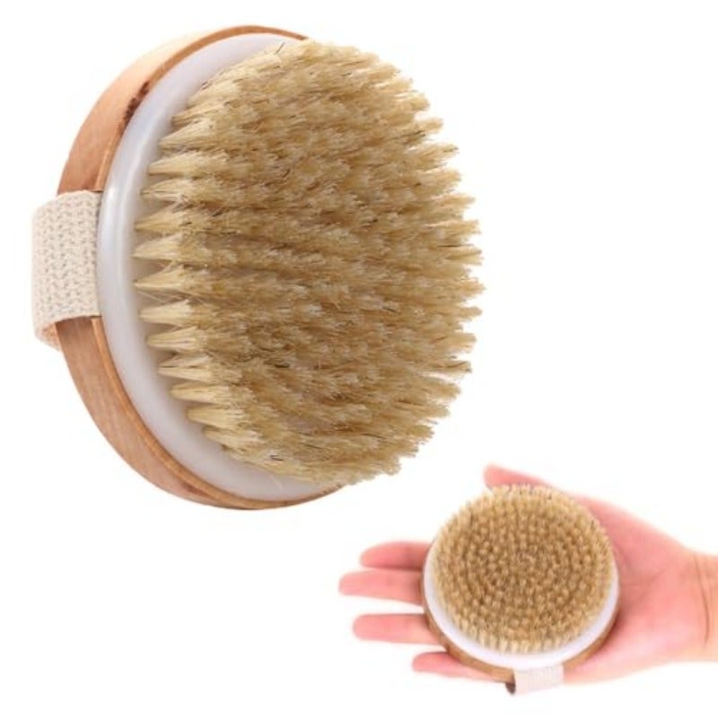 Wooden Body Brush for Dry and Wet Brushing Exfoliating Massaging Bath Brush Body Scrubber Shower Brush for Dead Skin and Radiant Skin Suitable for All Kinds of Skin - Image 1