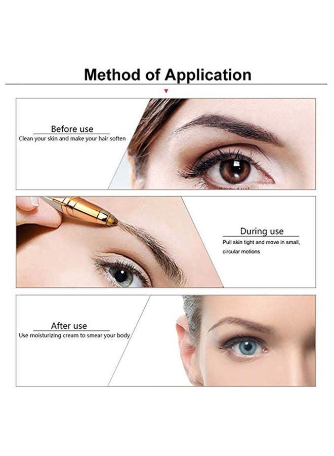 نيبمينينت آلة تهذيب الحواجب الكهربائية ذهبي وردي - Image 2