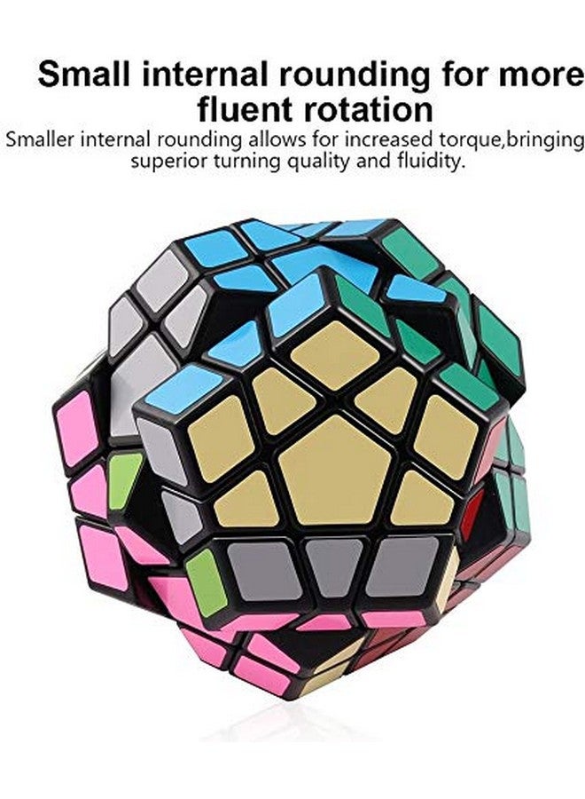 Cubelelo Shengshou Megaminx Black/White Speed Cube Magic Puzzle For Kids & Adults Magic Speedy Stress Buster Brainstorming Puzzles (Multicolor)  - Image 3