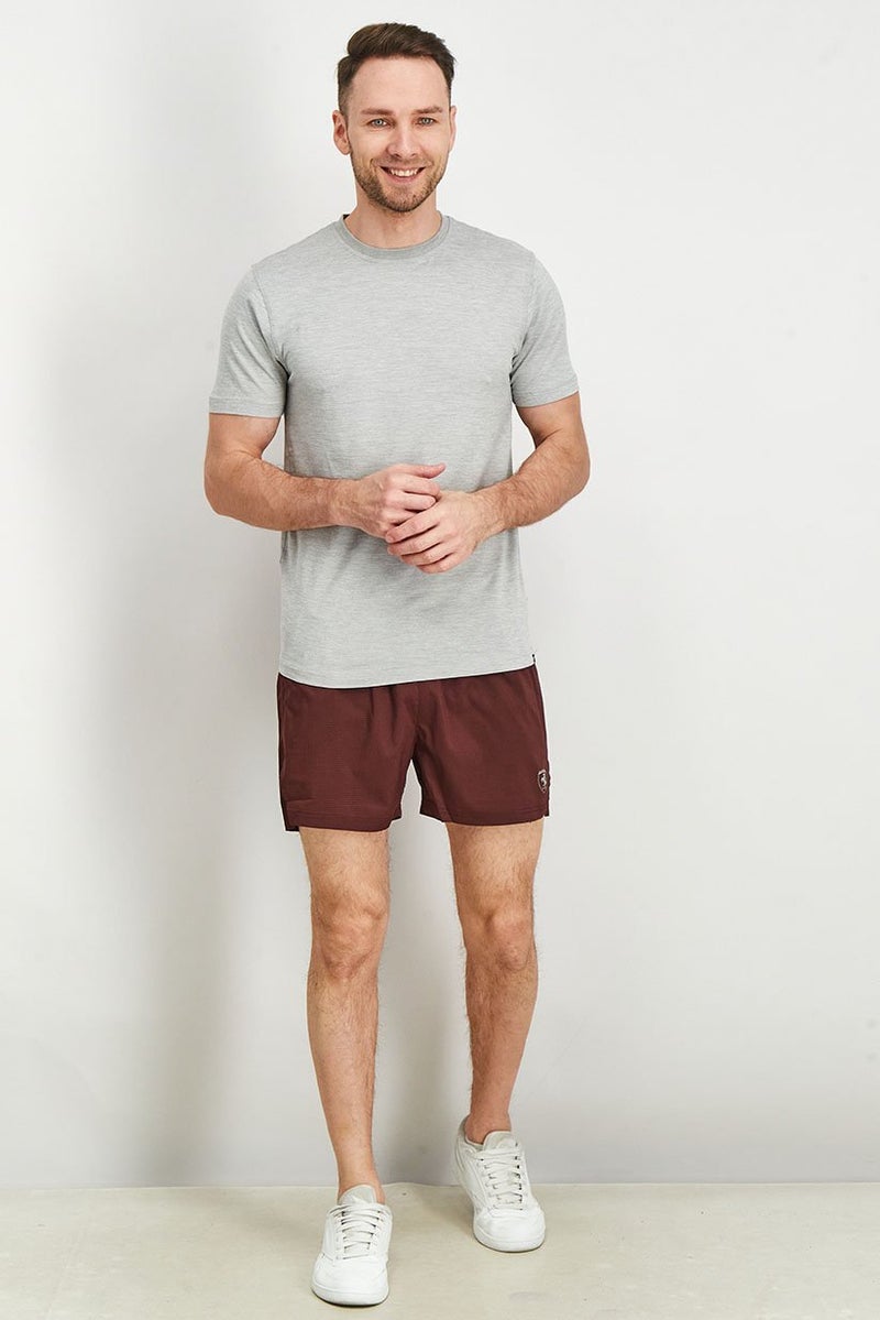 Scuderia Ferrari Men Sportswear Fit Training Ripstop Drawstring Shorts, Maroon - Image 4