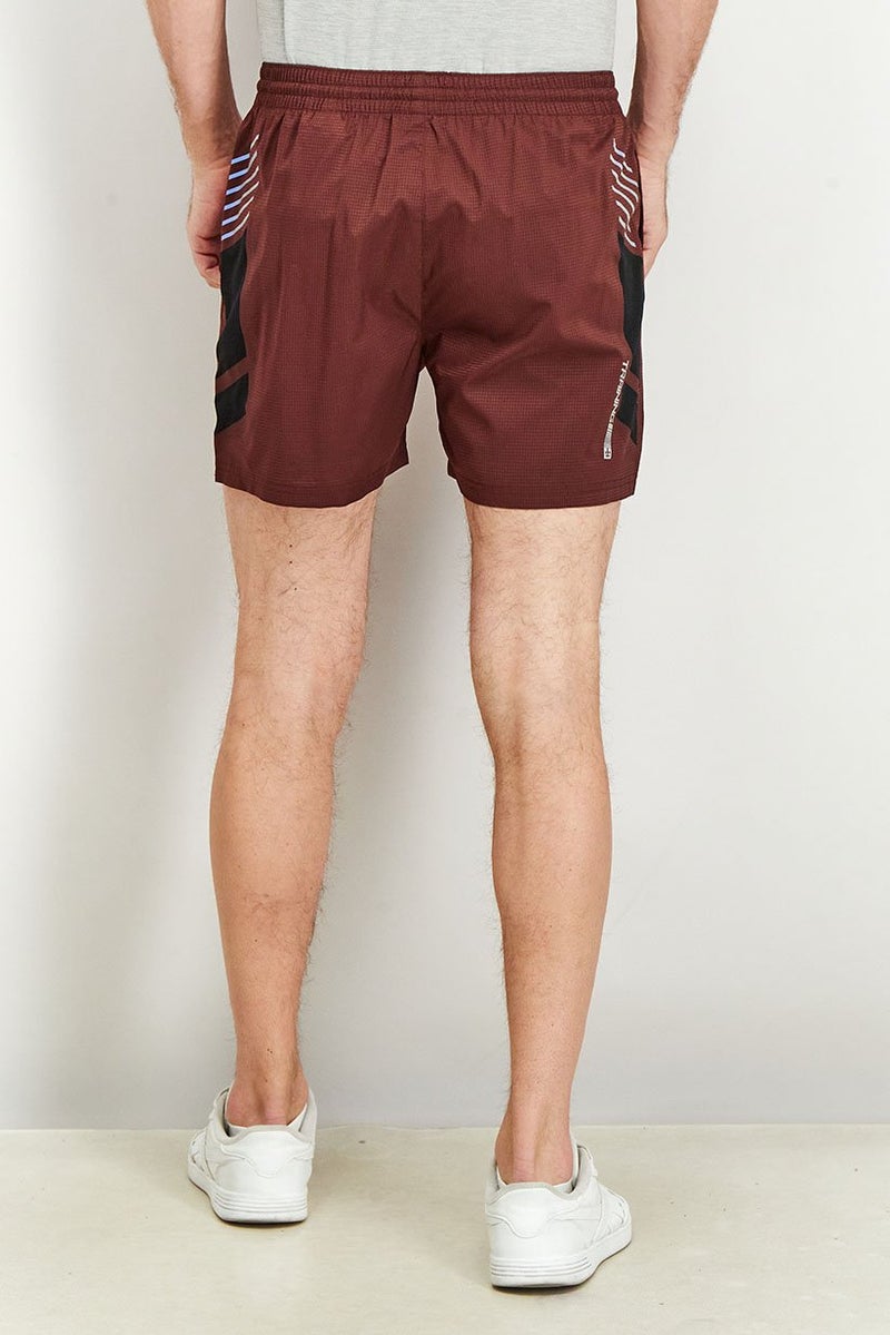 Scuderia Ferrari Men Sportswear Fit Training Ripstop Drawstring Shorts, Maroon - Image 3