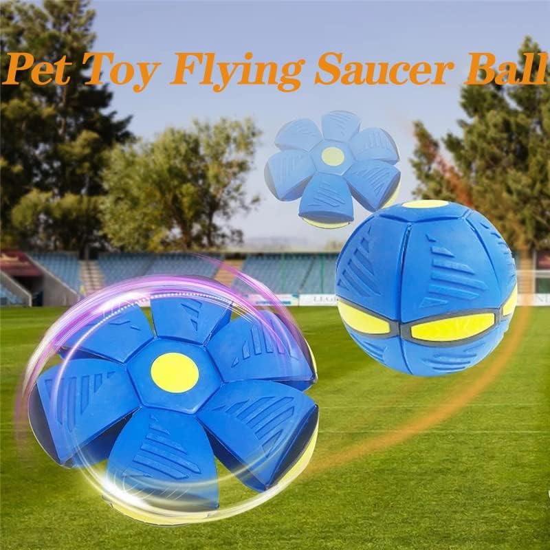 klarako 2023 New Pet Toy Flying Saucer Ball, Flying Saucer Ball Dog Toy, Pet Flying Saucer Ball (3 Lights,Pink) - Image 3