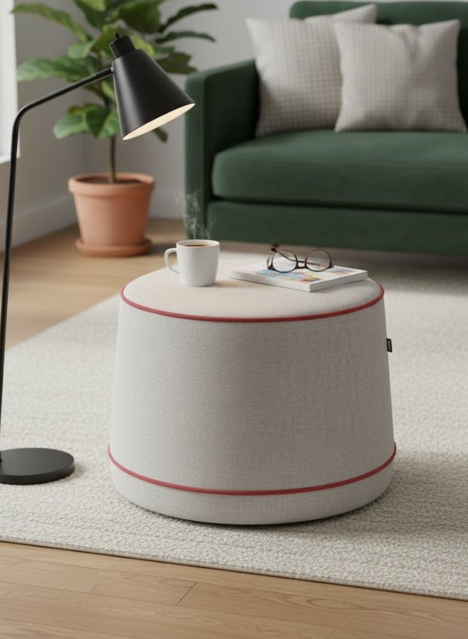 Neo Front Ottoman Stool - Multicolor Fabric (Light Grey) - SBUN-ASC01-BA246 50*40*50 cm - Image 2