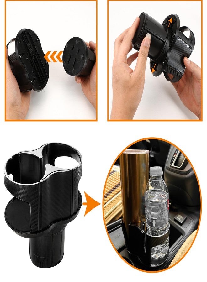 BuleVina Double Cup Holder for Car, 2 in 1 Extra Cup Insert with Expandable Base, Multifunctional Extender Expander Adapter with Elastic Open-Close Cup Mouth, Adjustable Bracket FOR 2.1''-2.9'' BOTTLE DIAMETER - Image 4