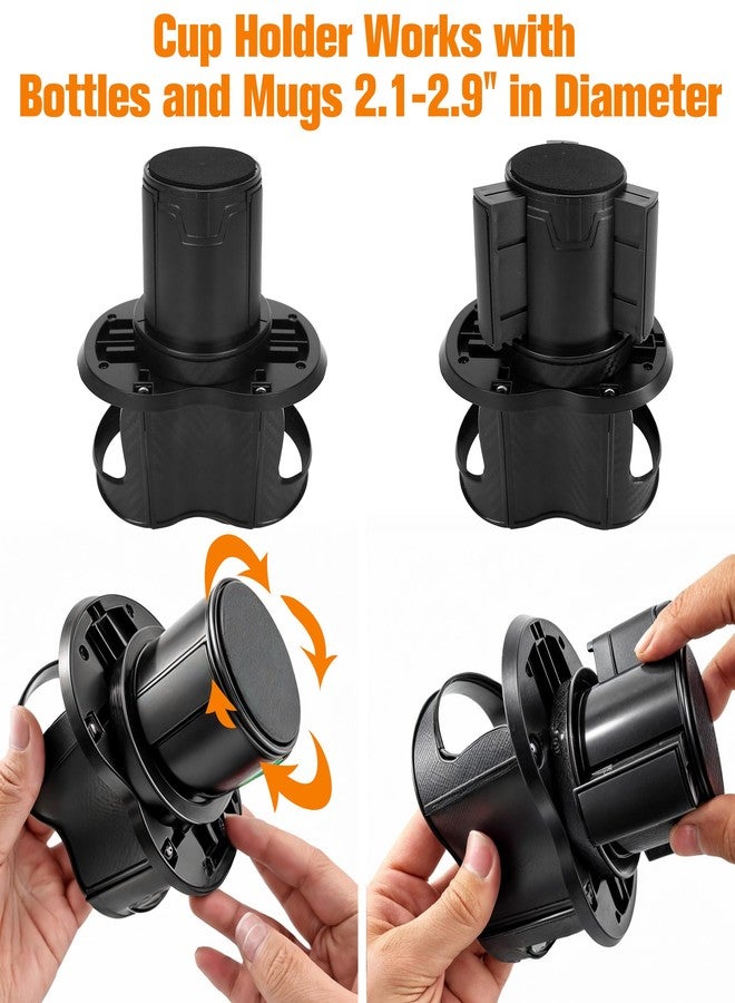BuleVina Double Cup Holder for Car, 2 in 1 Extra Cup Insert with Expandable Base, Multifunctional Extender Expander Adapter with Elastic Open-Close Cup Mouth, Adjustable Bracket FOR 2.1''-2.9'' BOTTLE DIAMETER - Image 3