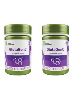 Simplee Supplements GlutaGenC Capsule Supplement 60 Caps Anti-oxidant -2pcs  - Image 1