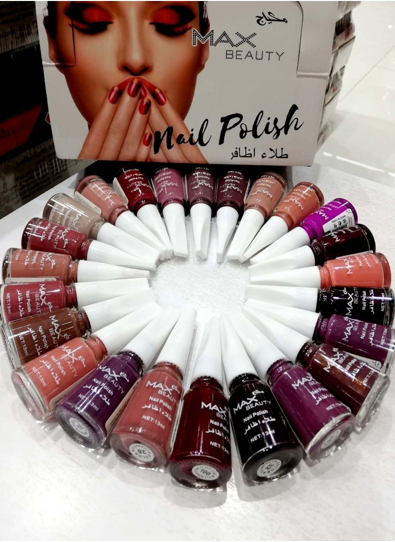 FLOR BEAUTY A nail polish set containing 24 pieces, multi-colour Max Original 