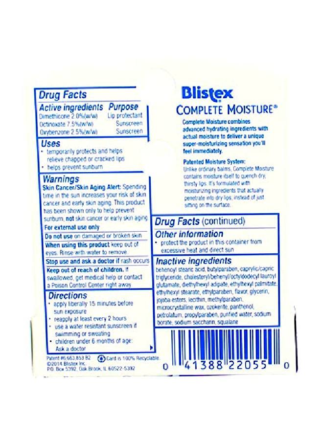 Blistex Lip Balm Complete Moisture .15Oz 8Pack - Image 5